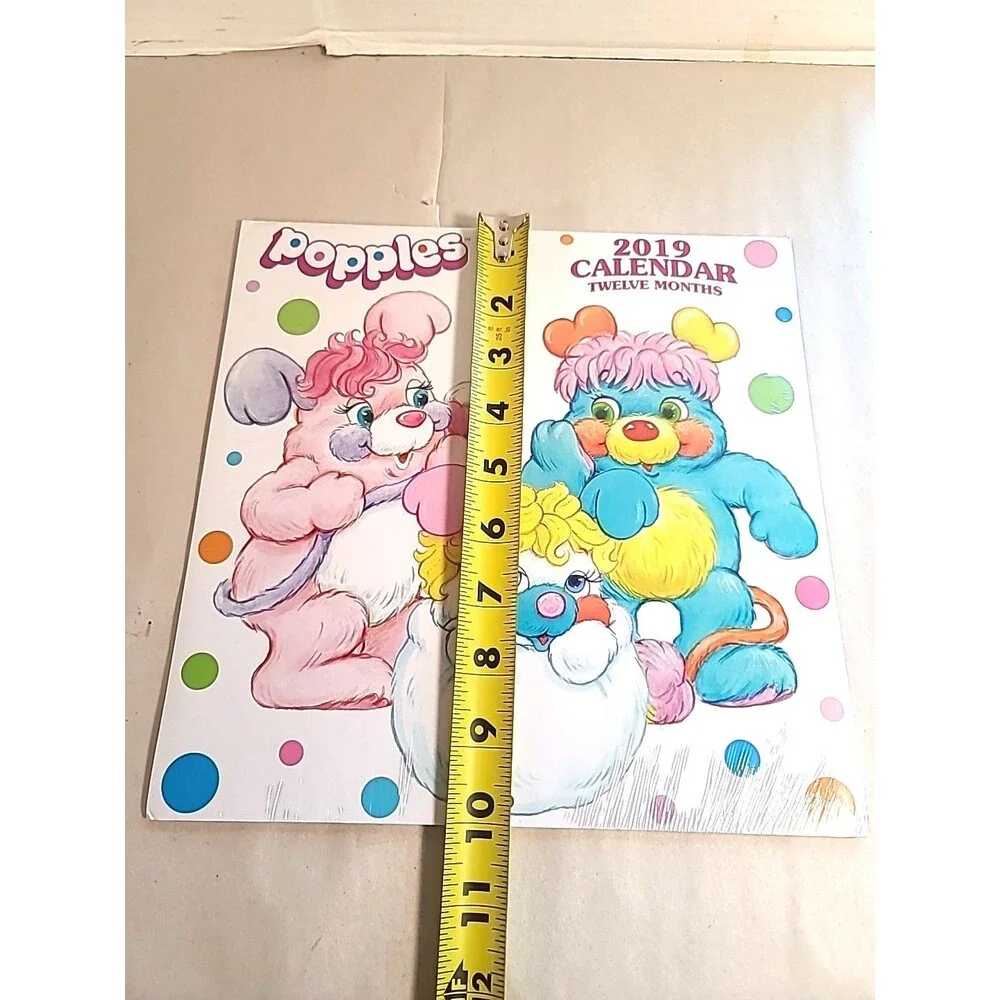 2019 Popples Wall Calendar Ephemera 80's Art ( Open)